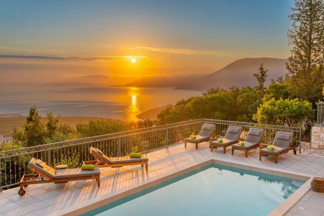 Luxury Villa Above Emblisi Beach , With Heated Pool ! Fiskardo Greece